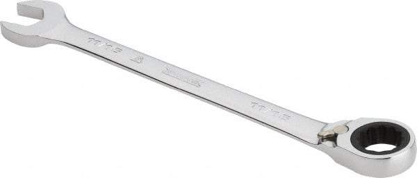 Proto - 11/16" 12 Point Combination Wrench - 0° Offset Angle, 8-7/8" OAL, Steel, Chrome Finish - Industrial Tool & Supply