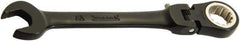 Proto - 5/16" 12 Point Flexhead Combination Wrench - 15° Offset Angle, 5" OAL, Steel, Black Chrome Finish - Industrial Tool & Supply