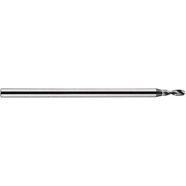 Accupro - 1mm Body Diam, 120°, 30mm OAL, Solid Carbide Spotting Drill - Industrial Tool & Supply