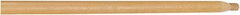 Rubbermaid - 54 x 1-1/16" Wood Handle for Push Brooms - Threaded Connection, Tan - Industrial Tool & Supply