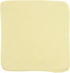 Rubbermaid - Dry Microfiber Wipes - 12" x 12" Sheet Size, Yellow - Industrial Tool & Supply