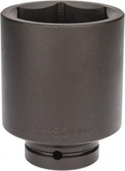 Proto - 1" Drive 80mm Deep Impact Socket - 6 Points, 5-1/2" OAL - Industrial Tool & Supply