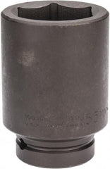 Proto - 1" Drive 55mm Deep Impact Socket - 6 Points, 4-1/2" OAL - Industrial Tool & Supply