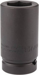 Proto - 1" Drive 36mm Deep Impact Socket - 6 Points, 4" OAL - Industrial Tool & Supply