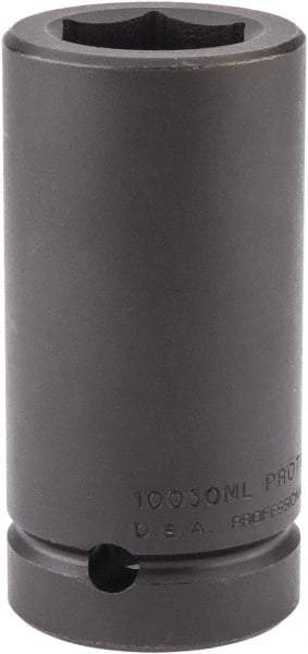 Proto - 1" Drive 30mm Deep Impact Socket - 6 Points, 4" OAL - Industrial Tool & Supply