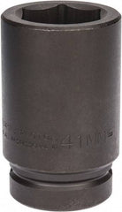 Proto - 1" Drive 41mm Deep Impact Socket - 6 Points, 4" OAL - Industrial Tool & Supply