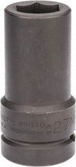 Proto - 1" Drive 27mm Deep Impact Socket - 6 Points, 4" OAL - Industrial Tool & Supply
