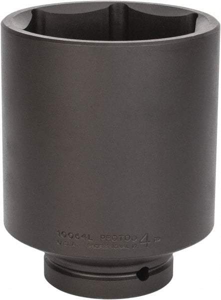 Proto - 1" Drive 4" Deep Impact Socket - 6 Points, 6-1/2" OAL - Industrial Tool & Supply