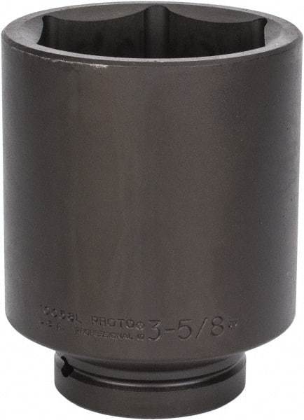 Proto - 1" Drive 3-5/8" Deep Impact Socket - 6 Points, 6-1/8" OAL - Industrial Tool & Supply