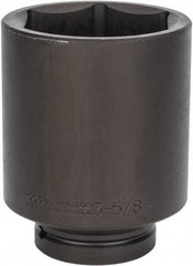 Proto - 1" Drive 3-5/8" Deep Impact Socket - 6 Points, 6-1/8" OAL - Industrial Tool & Supply