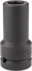 Proto - 1" Drive 24mm Deep Impact Socket - 6 Points, 4" OAL - Industrial Tool & Supply