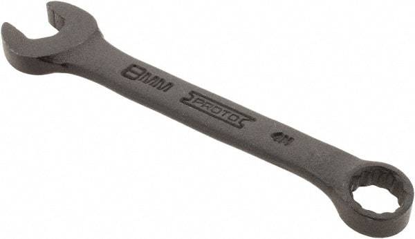 Proto - 8mm 12 Point Offset Combination Wrench - 15° Offset Angle, 3-1/2" OAL, Steel, Black Finish - Industrial Tool & Supply