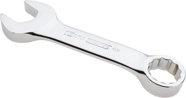 Proto - 18mm 12 Point Offset Combination Wrench - 15° Offset Angle, 5-1/4" OAL, Steel, Chrome Finish - Industrial Tool & Supply