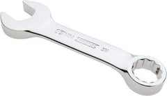 Proto - 17mm 12 Point Offset Combination Wrench - 15° Offset Angle, 5-1/16" OAL, Steel, Chrome Finish - Industrial Tool & Supply