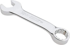 Proto - 15mm 12 Point Offset Combination Wrench - 15° Offset Angle, 4-11/16" OAL, Steel, Chrome Finish - Industrial Tool & Supply