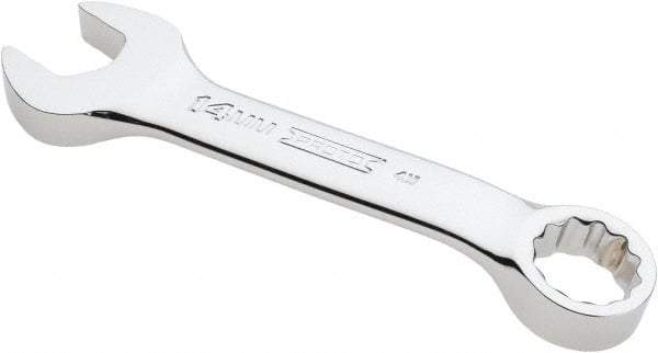 Proto - 14mm 12 Point Offset Combination Wrench - 15° Offset Angle, 4-1/2" OAL, Steel, Chrome Finish - Industrial Tool & Supply