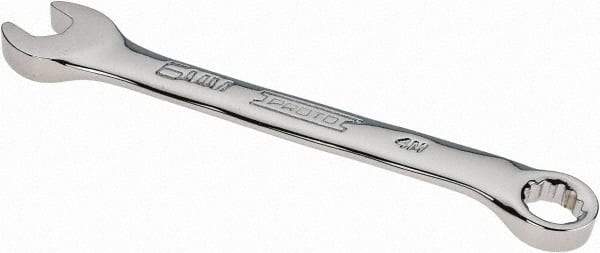 Proto - 6mm 12 Point Offset Combination Wrench - 15° Offset Angle, 3-1/4" OAL, Steel, Chrome Finish - Industrial Tool & Supply