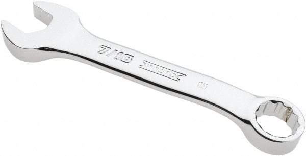 Proto - 7/16" 12 Point Offset Combination Wrench - 15° Offset Angle, 4-1/16" OAL, Steel, Chrome Finish - Industrial Tool & Supply