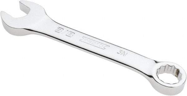 Proto - 3/8" 12 Point Offset Combination Wrench - 15° Offset Angle, 3-3/4" OAL, Steel, Chrome Finish - Industrial Tool & Supply