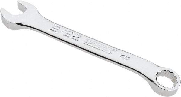 Proto - 9/32" 12 Point Offset Combination Wrench - 15° Offset Angle, 3-25/64" OAL, Steel, Chrome Finish - Industrial Tool & Supply