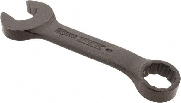 Proto - 15mm 12 Point Offset Combination Wrench - 15° Offset Angle, 4-11/16" OAL, Steel, Black Finish - Industrial Tool & Supply