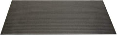 Ability One - 5' Long x 3' Wide, Dry Environment, Anti-Fatigue Matting - Black, Vinyl with Vinyl Sponge Base, Beveled - Industrial Tool & Supply