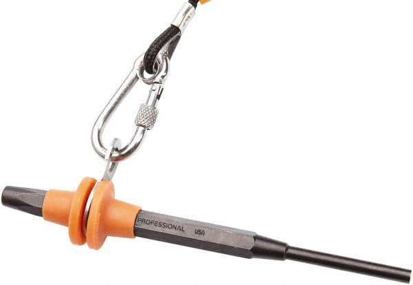 Proto - 7/32" Tethered Pin Punch - 6-3/8" OAL, Steel - Industrial Tool & Supply