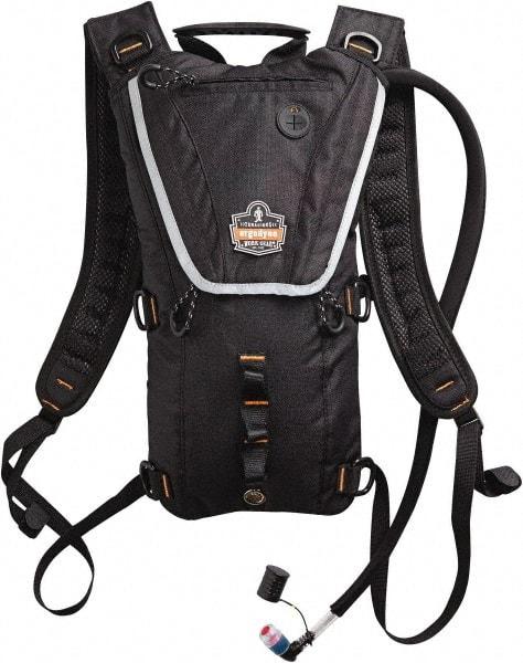 Ergodyne - Premium Low Profile Black Hydration Backpack - 17 Inch Long x 10-1/2 Inch Wide x 2-1/2 Inch Deep, 70 Ounce Reservoir Capacity - Industrial Tool & Supply