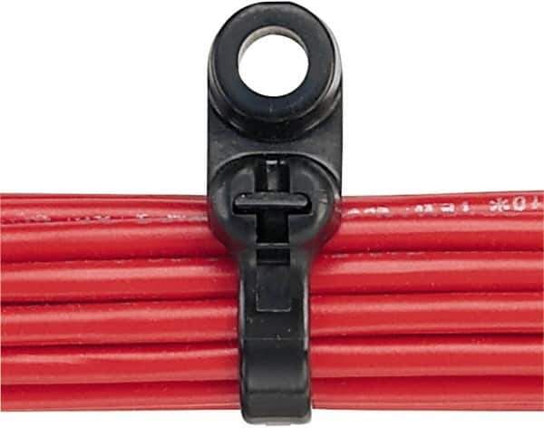 Value Collection - 6.6" Long Black Nylon Barbed Cable Tie - 40 Lb Tensile Strength, 1-1/2" Max Bundle Diam - Industrial Tool & Supply