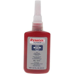 Made in USA - 50 mL Bottle, Red, High Strength Liquid Threadlocker - Industrial Tool & Supply