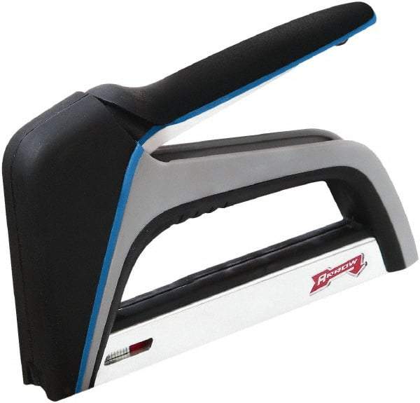 Arrow - Manual Staple Gun - 82 Lb Capacity, Plastic with Solid Steel Base - Industrial Tool & Supply