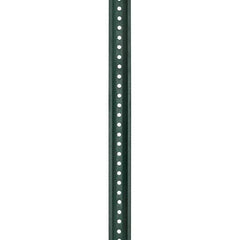 Nucor - 6' High, Powder Coated Traffic Sign Post - Steel, 3/8" Hole Diam, Green - Industrial Tool & Supply