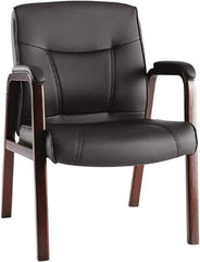 ALERA - Black Leather Guest Chair - 24-3/4" Wide x 35" High - Industrial Tool & Supply