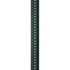 Nucor - 6' High, Powder Coated Traffic Sign Post - Steel, 3/8" Hole Diam, Green - Industrial Tool & Supply