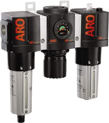 ARO/Ingersoll-Rand - 3/4" NPT Port Heavy Duty 3 Piece Filter-Regulator-Lubricator FRL Unit - Metal Bowl, 199 SCFM, 250 Max psi, 10.75" High x 11.102" Long, Automatic Drain - Industrial Tool & Supply