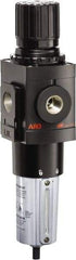 ARO/Ingersoll-Rand - 1" NPT Port Heavy Duty 1 Piece Filter/Regulator FRL Unit - Metal Bowl, 250 SCFM, 250 Max psi, 13.642" High x 4.091" Long, Manual Drain - Industrial Tool & Supply