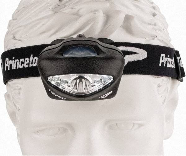 Princeton Tec - White LED Bulb, 205 Lumens, Hands-free Flashlight - Black Plastic Body, 3 AAA Alkaline Batteries Included - Industrial Tool & Supply