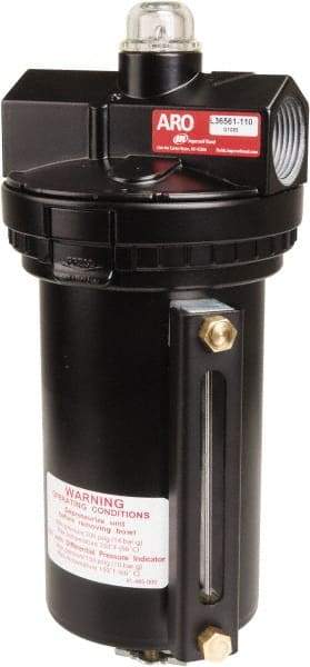 ARO/Ingersoll-Rand - 1" NPT, 200 Max psi Super Duty Modular Lubricator - Metal Bowl with Sight Glass, Zinc Body, 374 CFM, 150°F Max Temp, 4.63" Long x 4.79" Wide x 10.90" High - Industrial Tool & Supply