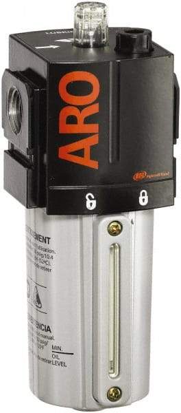 ARO/Ingersoll-Rand - 3/4" NPT, 250 Max psi Standard Modular Lubricator - Metal Bowl with Sight Glass, Aluminum Body, 222 CFM, 175°F Max Temp, 2.76" Long x 2.87" Wide x 7.165" High - Industrial Tool & Supply