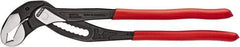 Knipex - 16" OAL, 3-1/2" Max Capacity, 11 Position Tongue & Groove Pliers - Self-Gripping V-Jaws, Plier Head, Plastic Dipped Handles - Industrial Tool & Supply