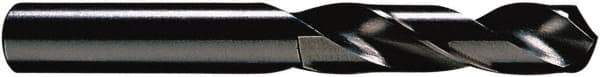 Hertel - 0.323" 118° Spiral Flute High Speed Steel Screw Machine Drill Bit - Oxide Finish, Right Hand Cut, 1-11/16" Flute Length, 2-15/16" OAL, Standard Point, Straight Shank - Industrial Tool & Supply