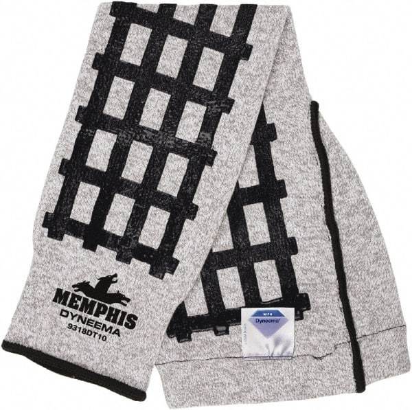 MCR Safety - Size Universal, White/Black Dyneema Cut Resistant Sleeve - 18" Long Sleeve, Cut Resistance Level 3, Elastic Cuff, Made with Thumb Hole - Industrial Tool & Supply