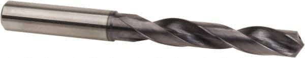 Accupro - 5/32" 140° Solid Carbide Jobber Drill - TiAlN Finish, Right Hand Cut, Spiral Flute, Straight Shank, 3-5/8" OAL, Special Type Point - Industrial Tool & Supply