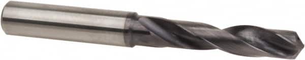 Accupro - 21/64" 140° Spiral Flute Solid Carbide Screw Machine Drill Bit - Industrial Tool & Supply