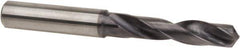 Accupro - 14mm 140° Spiral Flute Solid Carbide Screw Machine Drill Bit - TiAlN Finish, Right Hand Cut, 60mm Flute Length, 107mm OAL, Special Type Point, Straight Shank, Through Coolant - Industrial Tool & Supply