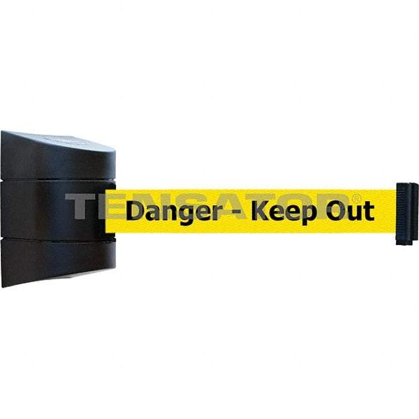 Tensator - 7-1/4" High x 4-3/4" Long x 4-3/4" Wide Magnetic Wall Mount Barrier - Black Powdercoat Finish, Black, Use with Wall Mount - Industrial Tool & Supply