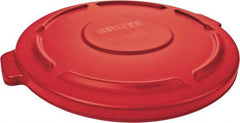 Rubbermaid - Round Lid for Use with 20 Gal Round Trash Cans - Red, Polyethylene, For Brute Trash Cans - Industrial Tool & Supply