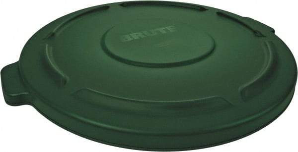 Rubbermaid - Round Lid for Use with 20 Gal Round Trash Cans - Green, Polyethylene, For Brute Trash Cans - Industrial Tool & Supply