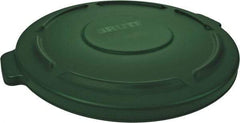 Rubbermaid - Round Lid for Use with 44 Gal Trash Cans - Green, Plastic, For 2641 & 2643 Brute Trash Cans - Industrial Tool & Supply