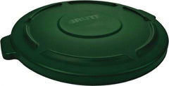 Rubbermaid - Round Lid for Use with 10 Gal Round Trash Cans - Green, Polyethylene, For Brute Trash Cans - Industrial Tool & Supply